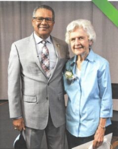 Virginia Gall receiving Lifelong Citizenship Award