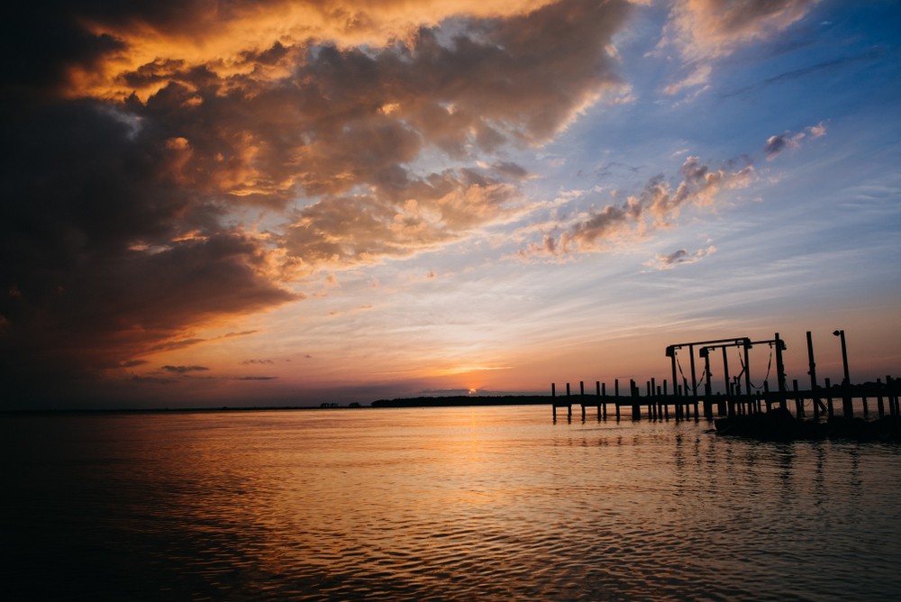 Newport News, VA, beach sunset