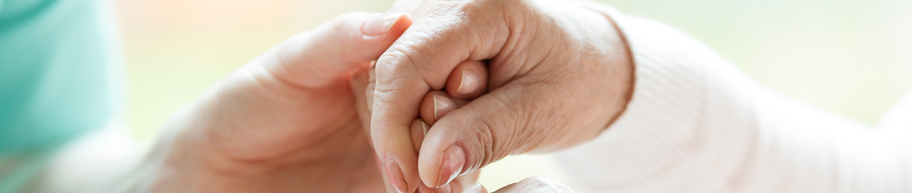 caring hands in the senior healthcare field